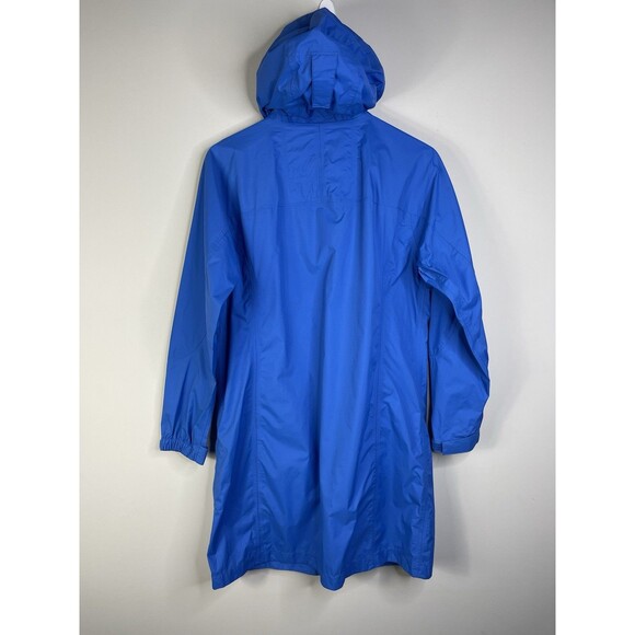 L.L. Bean Womens S Blue Long Rain Lined Coat Gorpcore Outdoors Minimalist - Picture 9 of 10